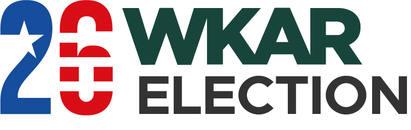 The WKAR Election 2026 brand lockup