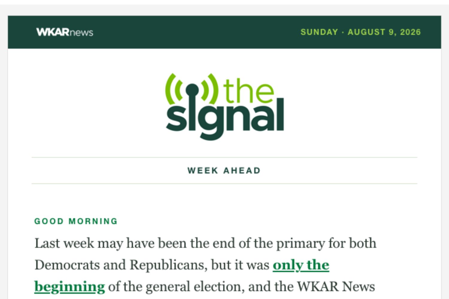 The Signal masthead