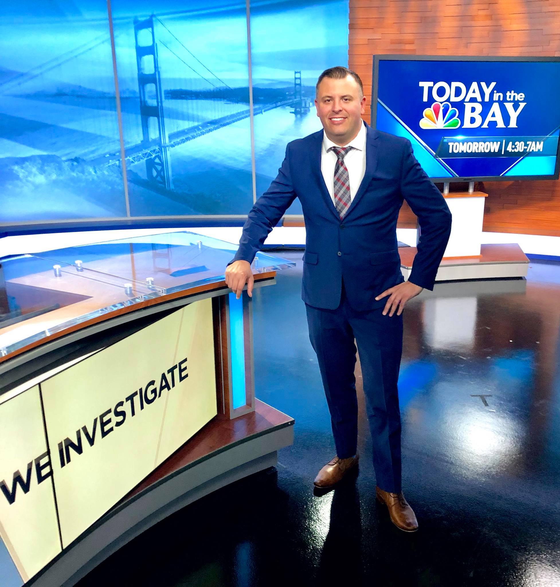 Andrew Gillfillan in the Today in the Bay studio at NBC Bay Area