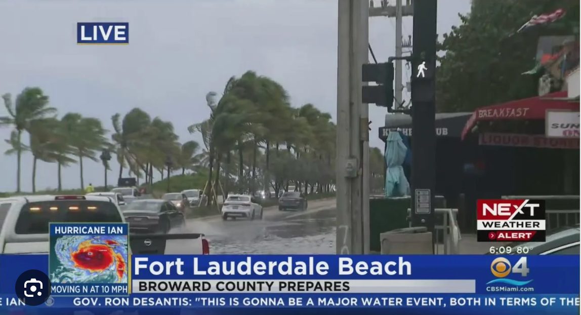 Hurricane Ian coverage on CBS News Miami