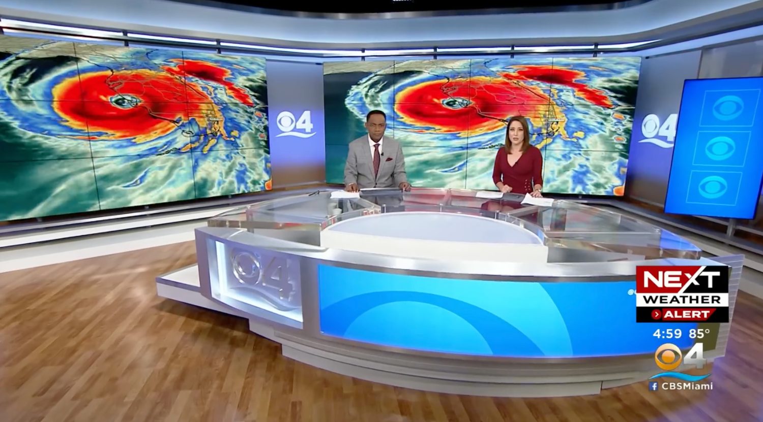 Hurricane coverage from the CBS News Miami studio