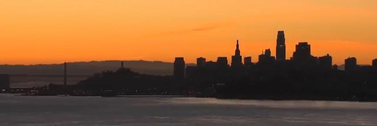 Sunrise over San Francisco on the NBC Bay Area live camera
