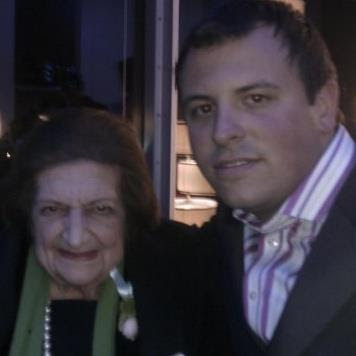 With Helen Thomas of the White House press corps