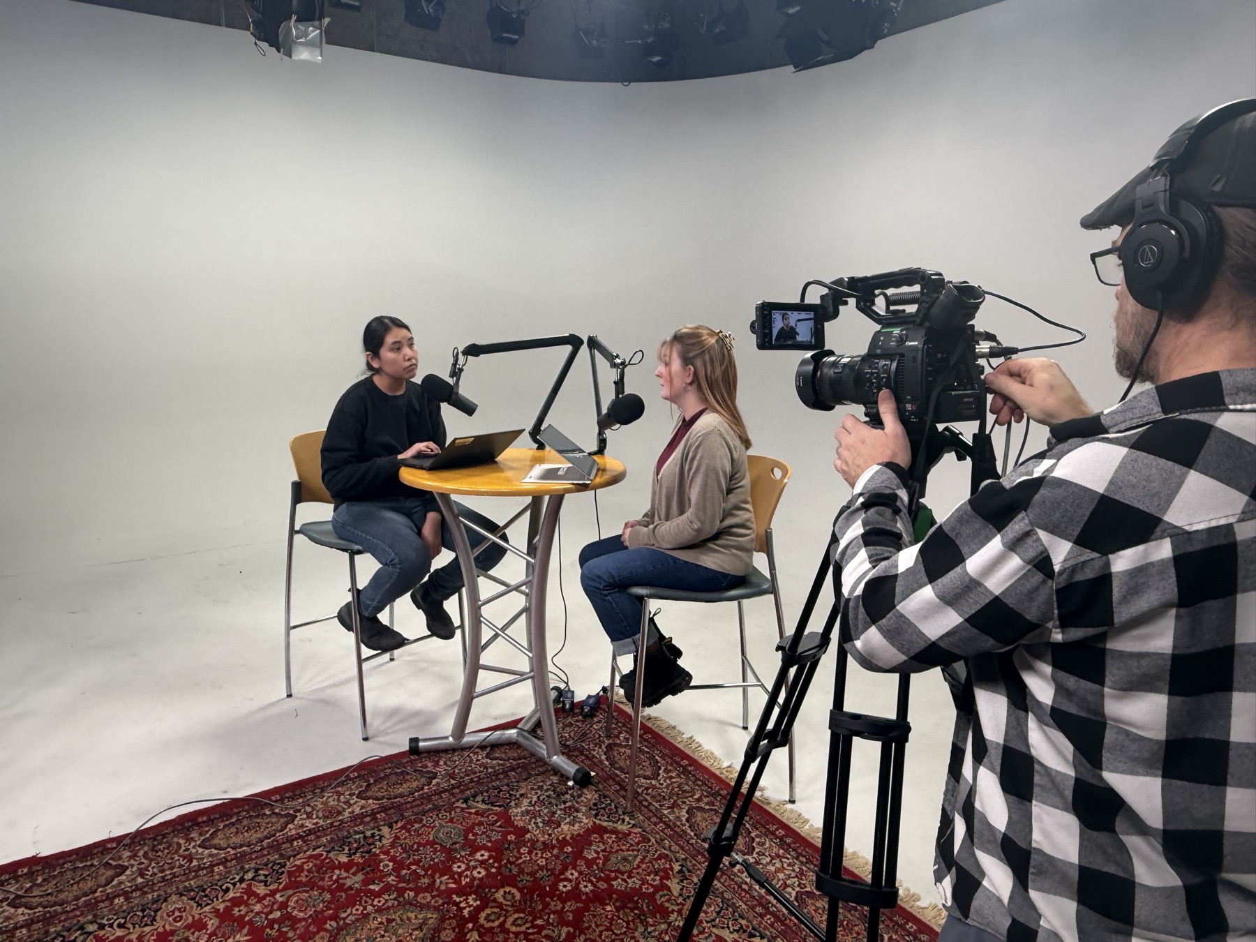 The WKAR team recording an Election 2026 studio conversation