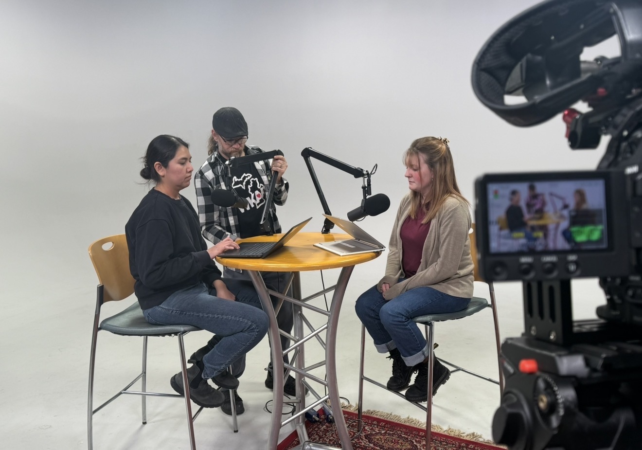 The WKAR team recording an Election 2026 studio conversation