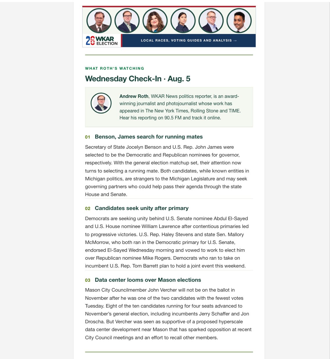 The Signal Plus election check-in and Election 2026 promotion